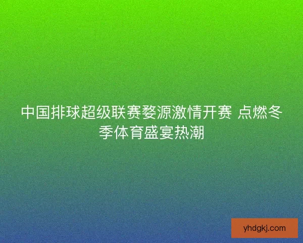 中国排球超级联赛婺源激情开赛 点燃冬季体育盛宴热潮