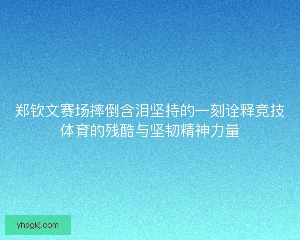 郑钦文赛场摔倒含泪坚持的一刻诠释竞技体育的残酷与坚韧精神力量