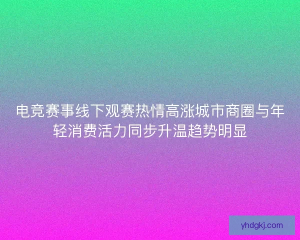 电竞赛事线下观赛热情高涨城市商圈与年轻消费活力同步升温趋势明显